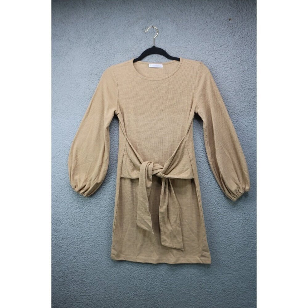 R.Vivimos Long Puff Sleeve Dress-Front Tie-Size‎ Small-Lagenlook